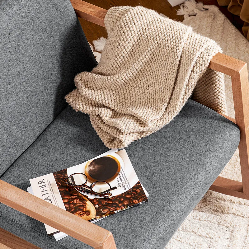 SoBuy FST93-HG Fauteuil à Bascule en Bois de Hêtre, Fauteuil Allaitement, Chaise Berçante avec Accoudoirs, Rocking Chair