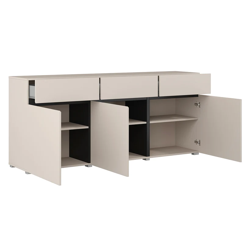 Buffet 3 portes 3 tiroirs Lilia Cachemire