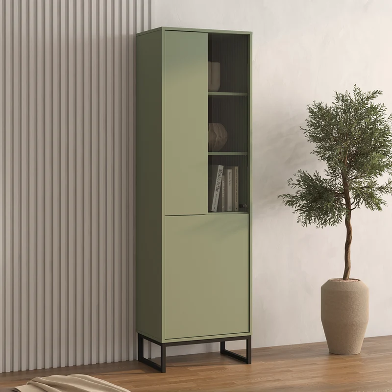 Vitrine 2 portes Loa Vert