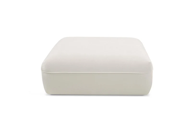 Pouf BOBOCHIC Luigi en tissu lisse beige