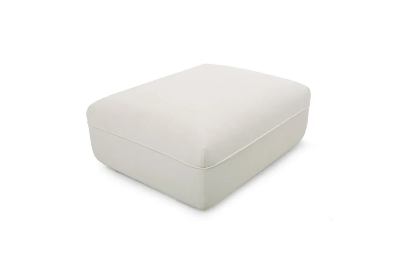 Pouf BOBOCHIC Luigi en tissu lisse beige