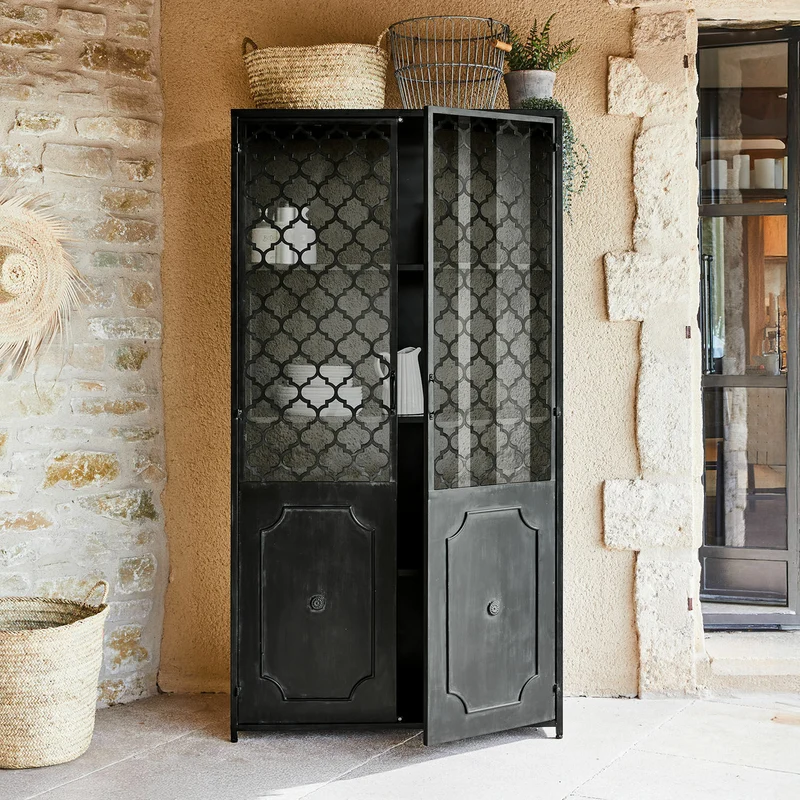 Vitrine LOBERON Astralon métal noir