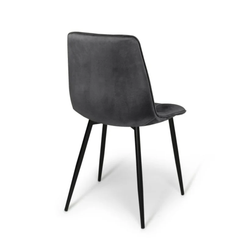 Lot de 2 chaises Linda Gris anthracite