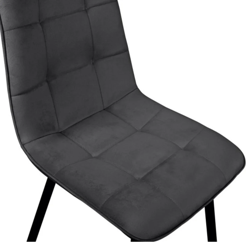 Lot de 2 chaises Linda Gris anthracite
