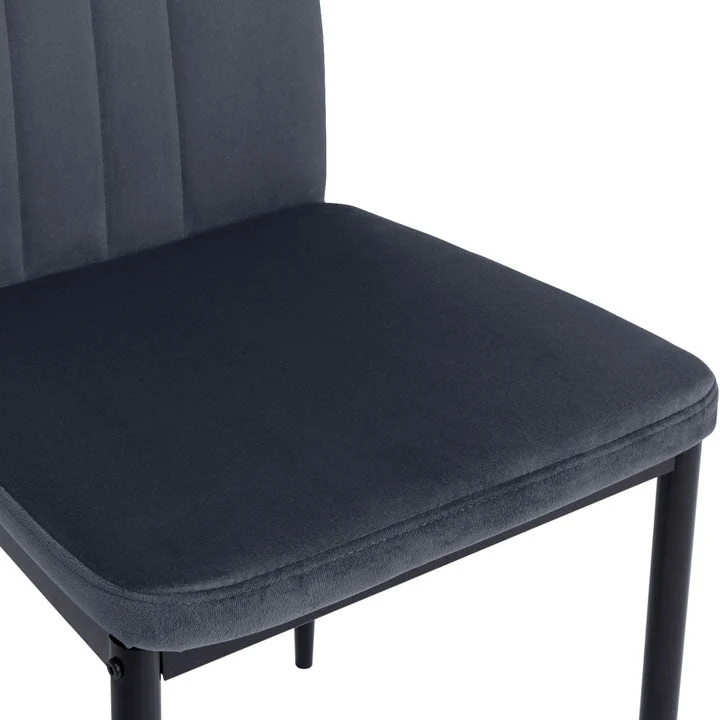 Lot de 4 chaises Jade Gris foncé