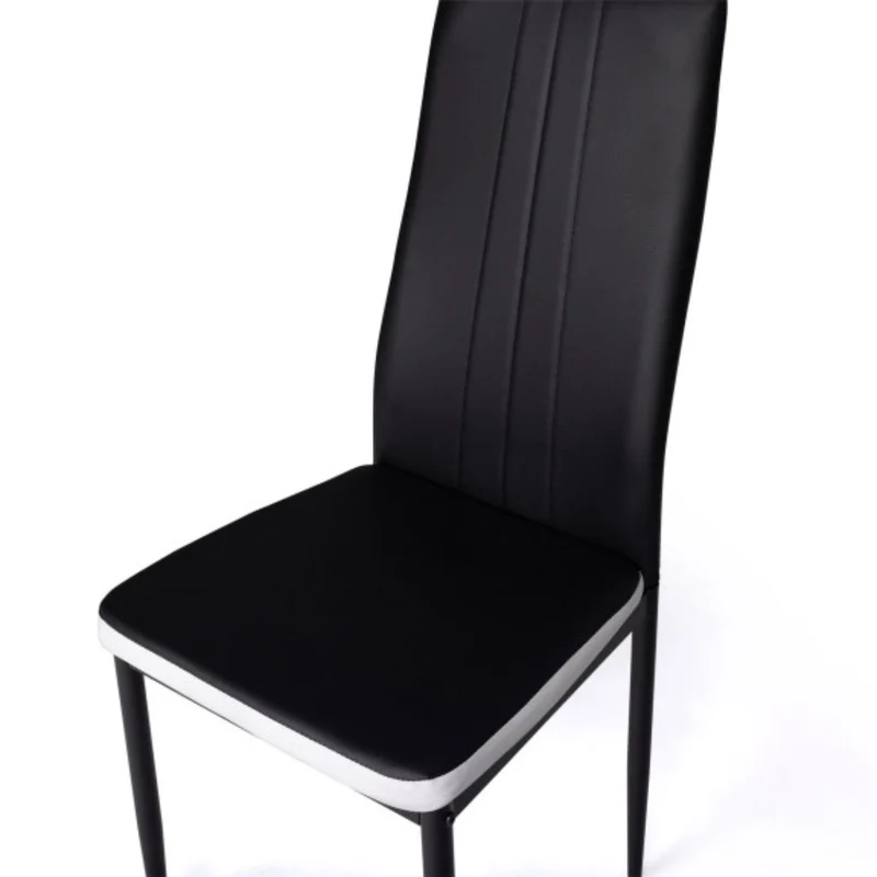 Lot de 4 chaises Jodie Noir/Blanc