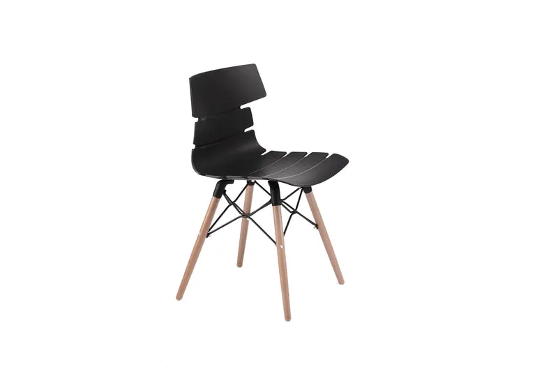 Chaise Carene Bellini Coque Polypro Pieds Bois