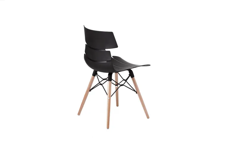 Chaise Carene Bellini Coque Polypro Pieds Bois