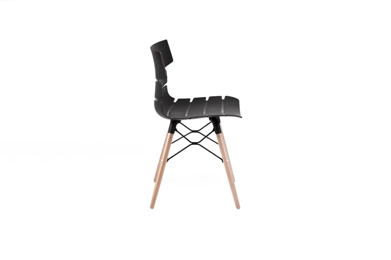 Chaise Carene Bellini Coque Polypro Pieds Bois
