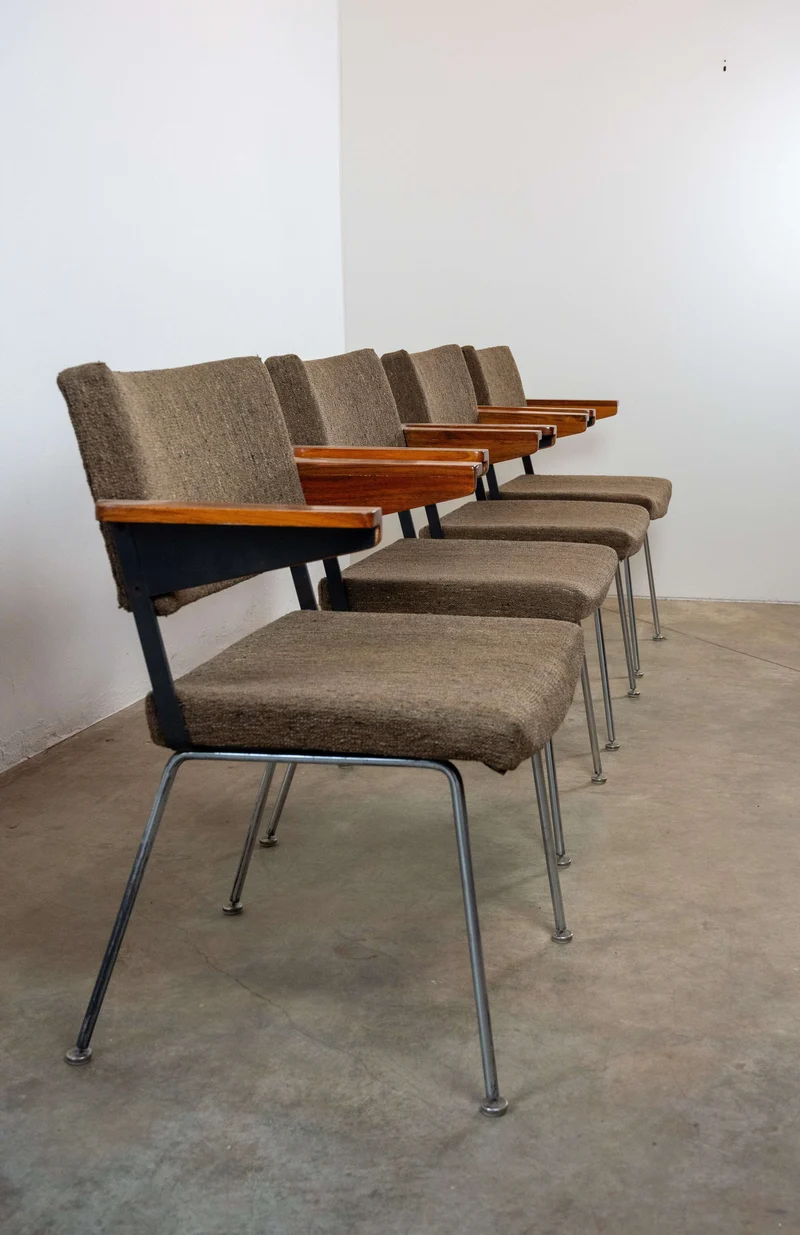 1 of 4 Gispen "L11" armchairs by A.R. Cordemeyer