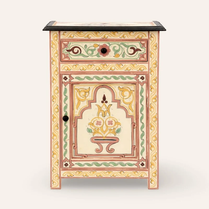 Table de nuit marocaine beige