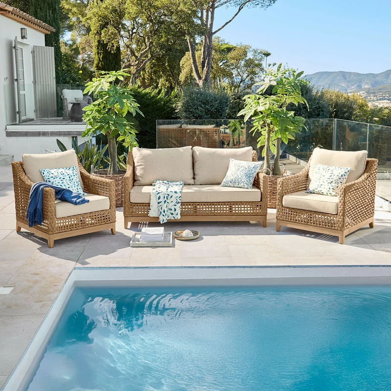 Salon de jardin LOBERON Isolara beige jamais utilisé