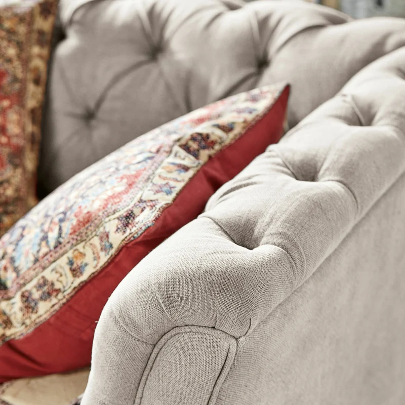 Canapé LOBERON Clères en tissu gris