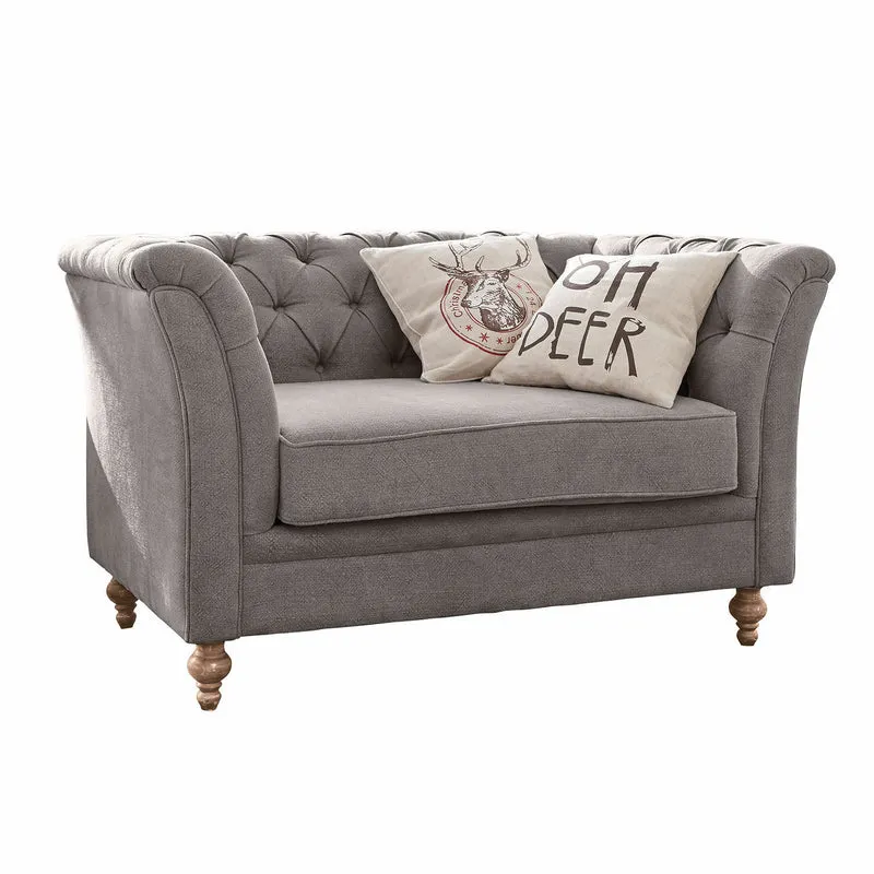 Canapé LOBERON Clères en tissu gris
