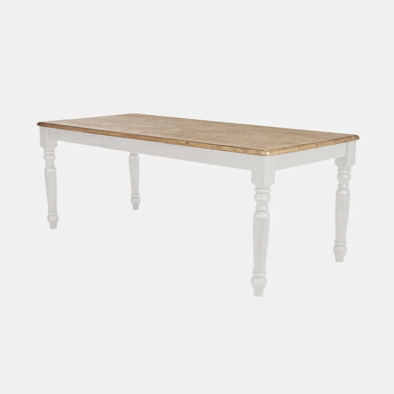 Table à manger MONT LISAN Blanc Vieilli 160cm