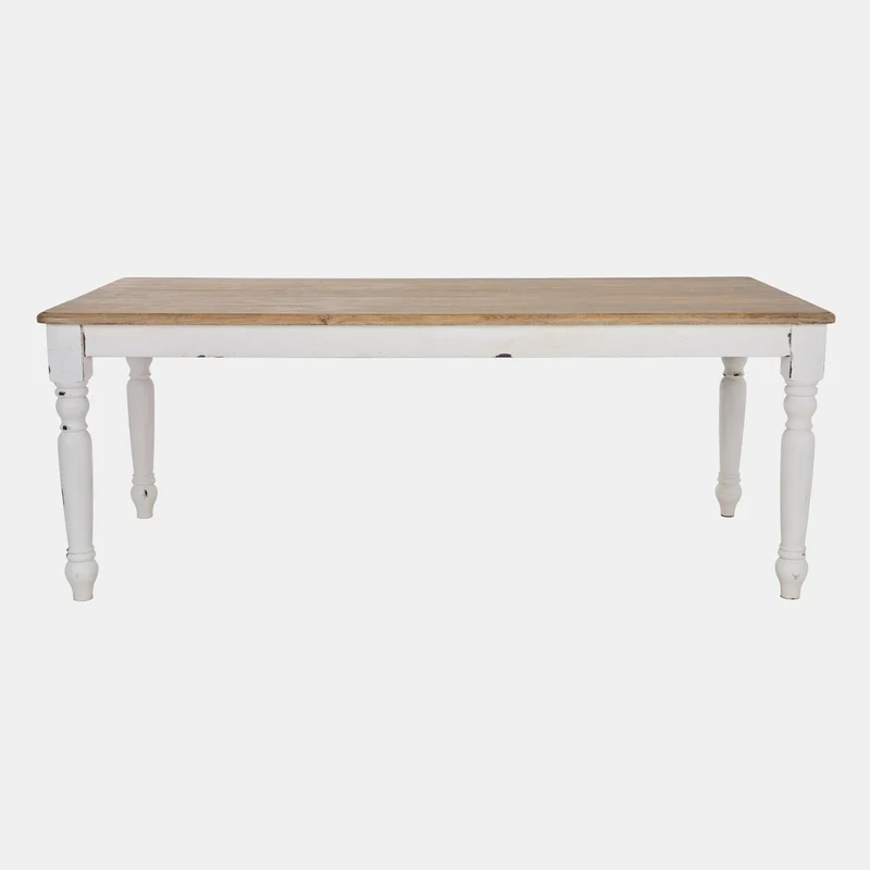 Table à manger MONT LISAN Blanc Vieilli 160cm