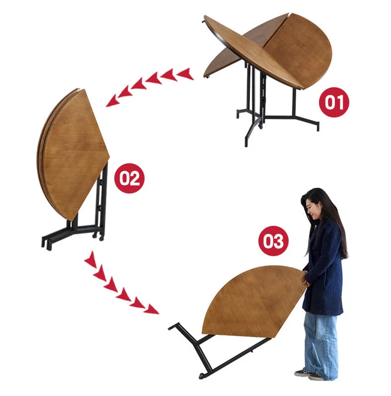 Table pliante ronde peu encombrante