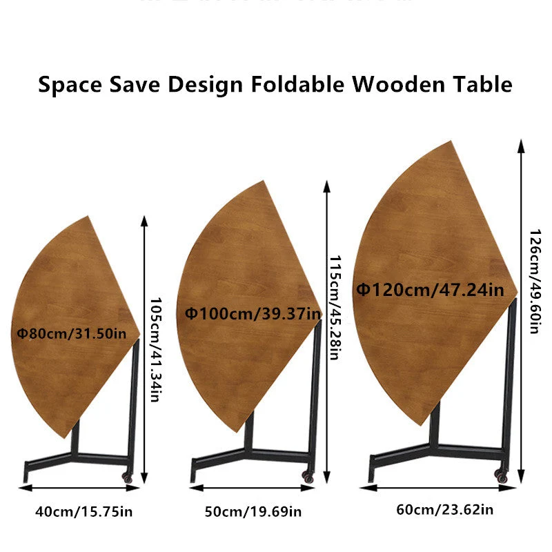 Table pliante ronde peu encombrante