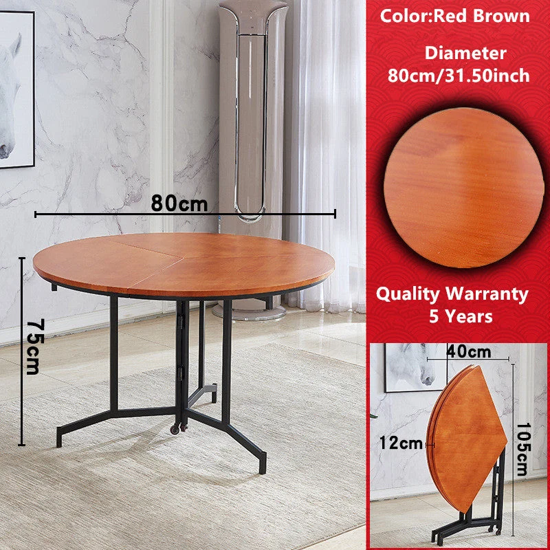 Table pliante ronde peu encombrante