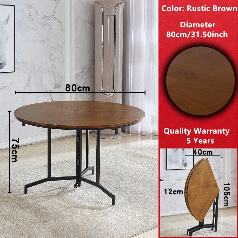 Table pliante ronde peu encombrante