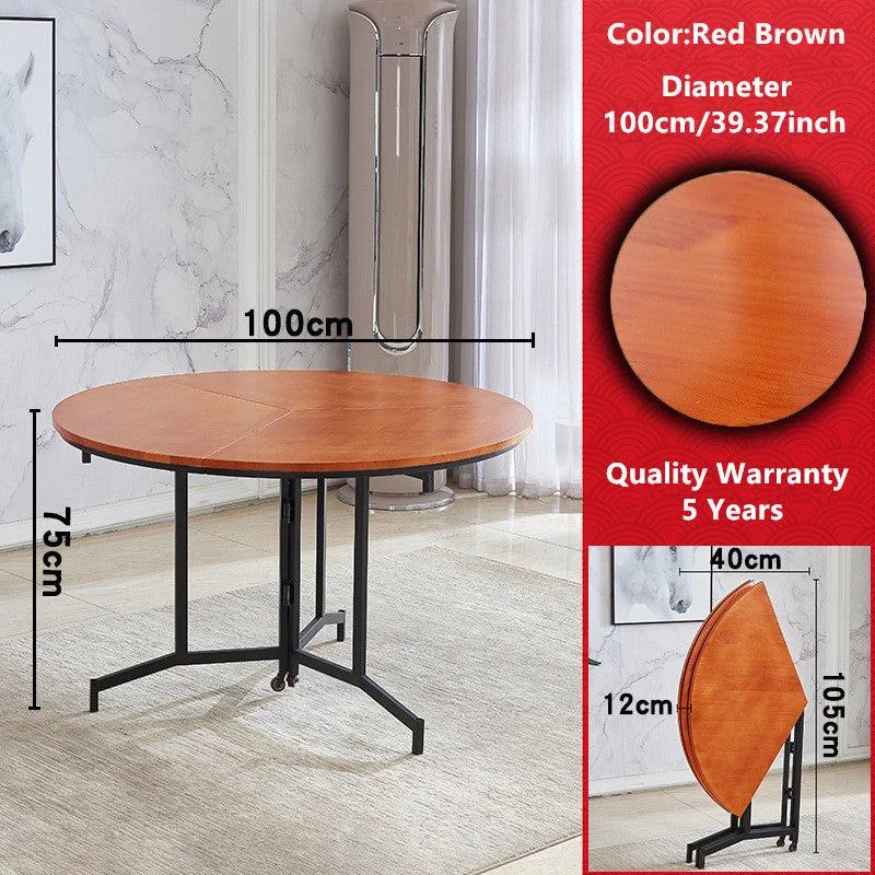 Table pliante ronde peu encombrante