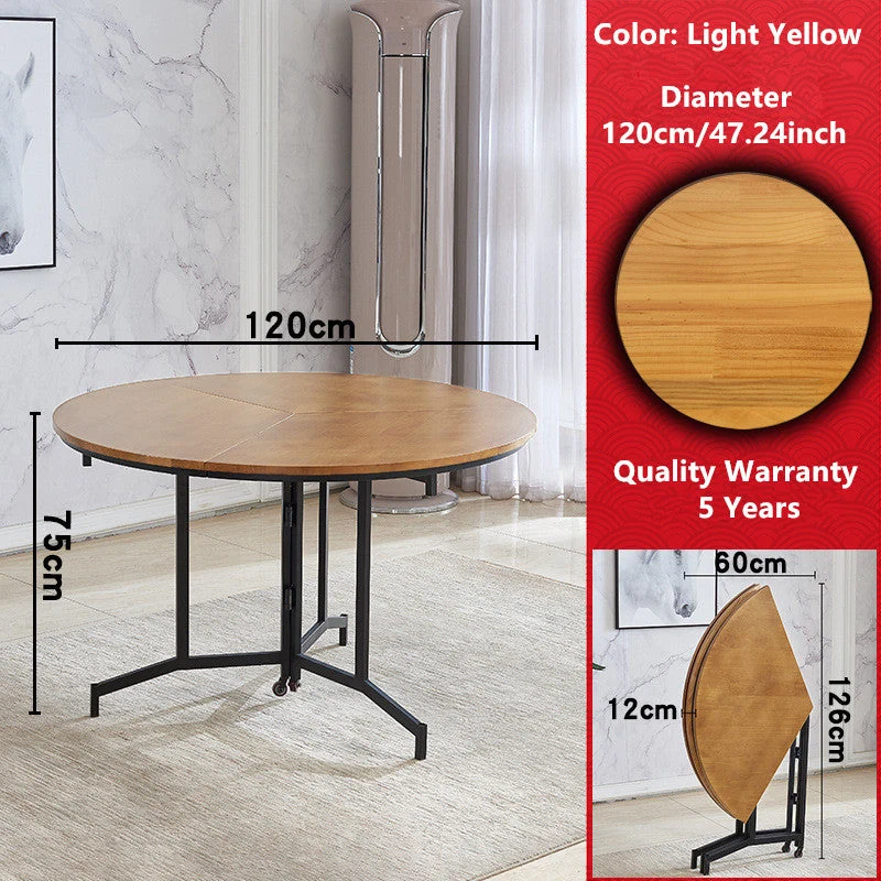 Table pliante ronde peu encombrante
