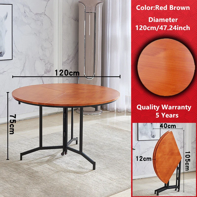 Table pliante ronde peu encombrante