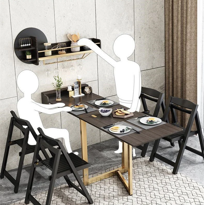 2020 nouvelle arrivée appartement mural pliant mini table à manger plate