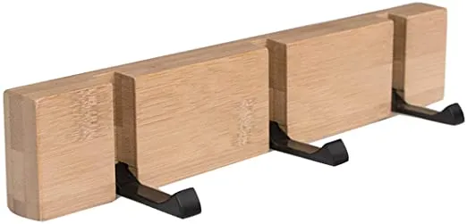Support mural pliant en bois Porte-manteau flottant mural moderne