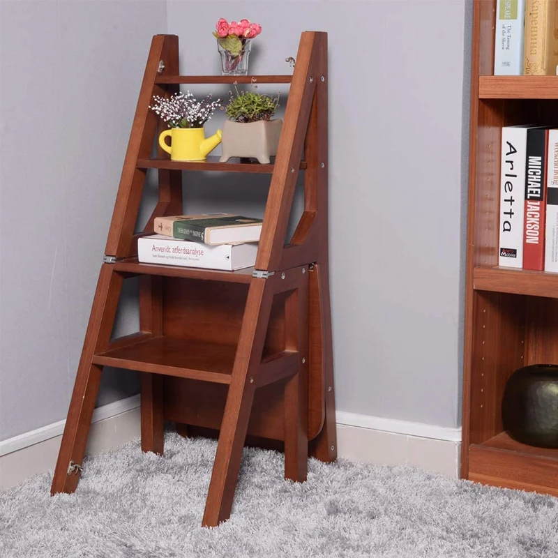 Échelle convertible chaise bibliothèque escabeau de cuisine