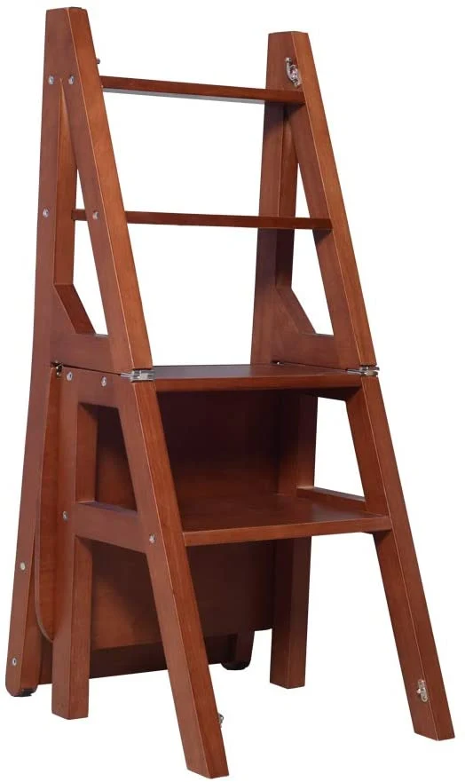 Échelle convertible chaise bibliothèque escabeau de cuisine
