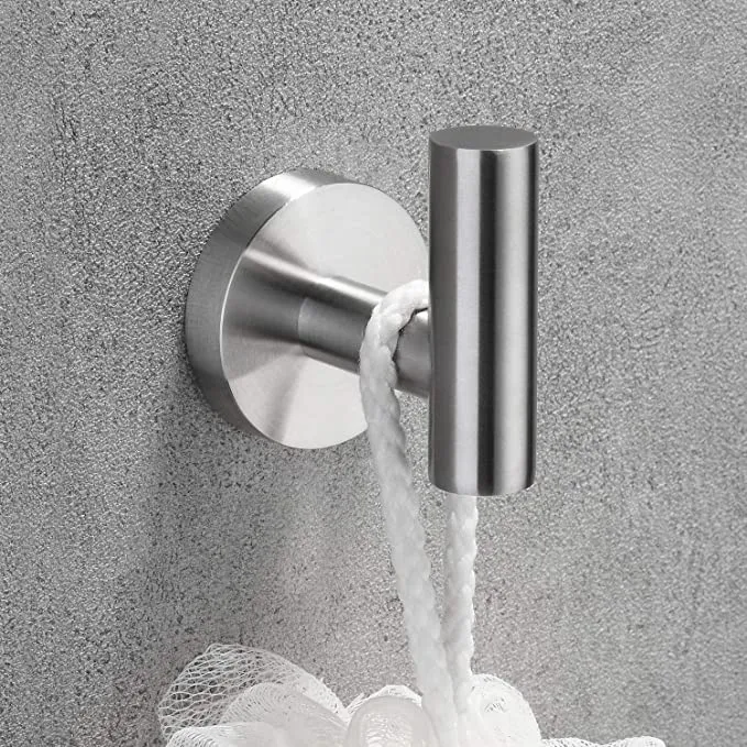 Porte-serviettes Crochet de salle de bain en acier inoxydable Support rond mural