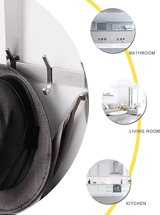 Au-dessus du crochet de porte Accroche-porte robuste en acier inoxydable