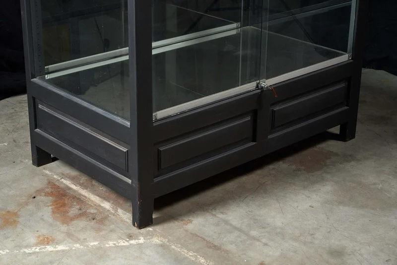 Vintage Black Display Cabinet - 1 of 10