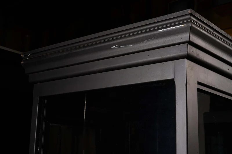 Vintage Black Display Cabinet - 1 of 10