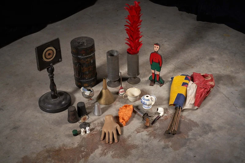Vintage Magician's Tool Collection - Assorted Magic Props and Accessories