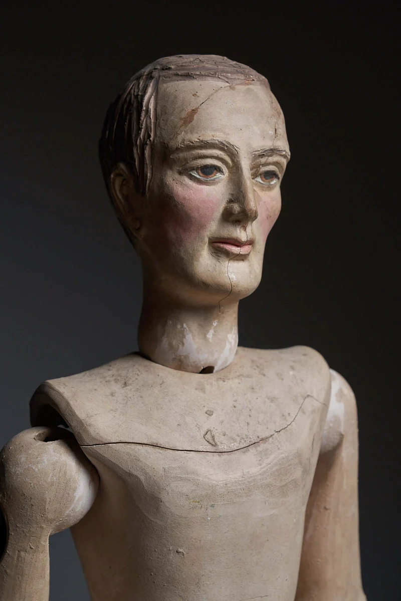Antique Terra Cotta Articulated Mannequin, Early 20th Century