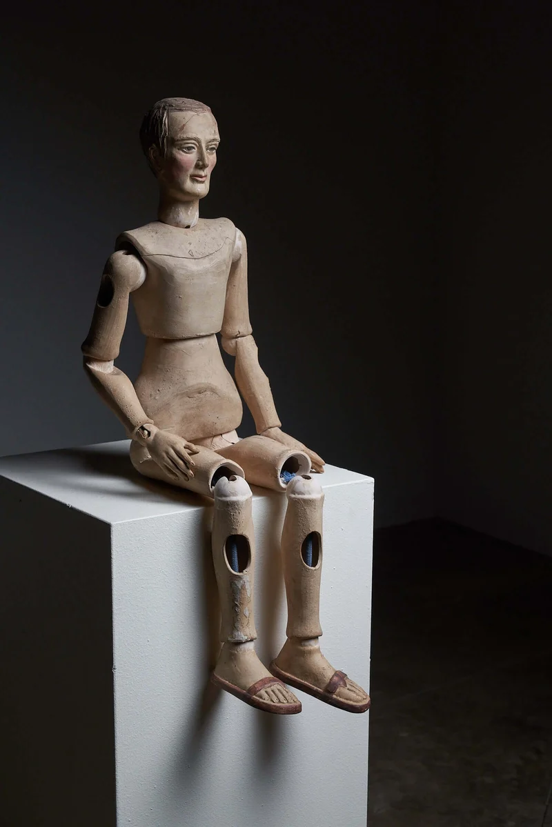 Antique Terra Cotta Articulated Mannequin, Early 20th Century