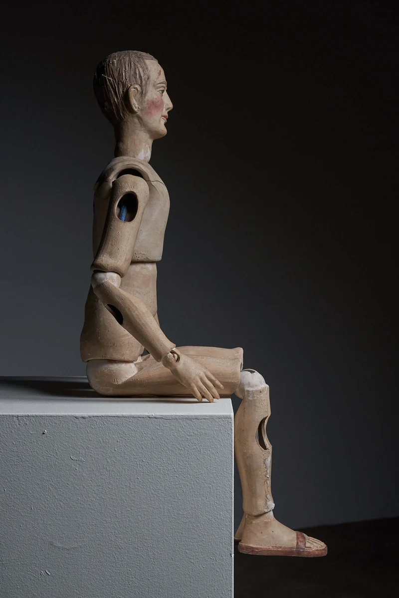Antique Terra Cotta Articulated Mannequin, Early 20th Century