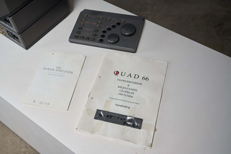 Quad 606 Power Amplifier with Quad 66 Preamp System, 1980s British Hi-Fi