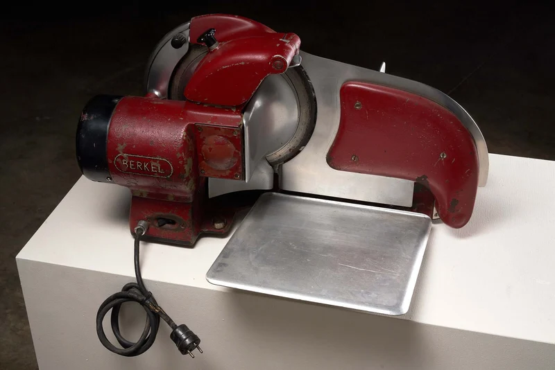 Vintage Berkel Model 114 Meat Slicer, 1940s Industrial Design