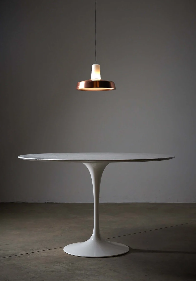 Early Eero Saarinen for Knoll 'Tulip' Dining Table with Carrara Marble Top