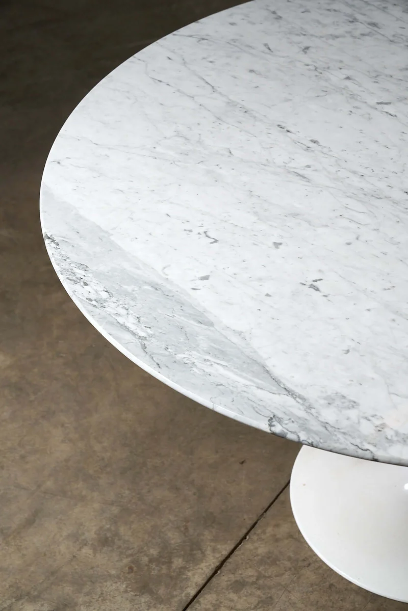 Early Eero Saarinen for Knoll 'Tulip' Dining Table with Carrara Marble Top