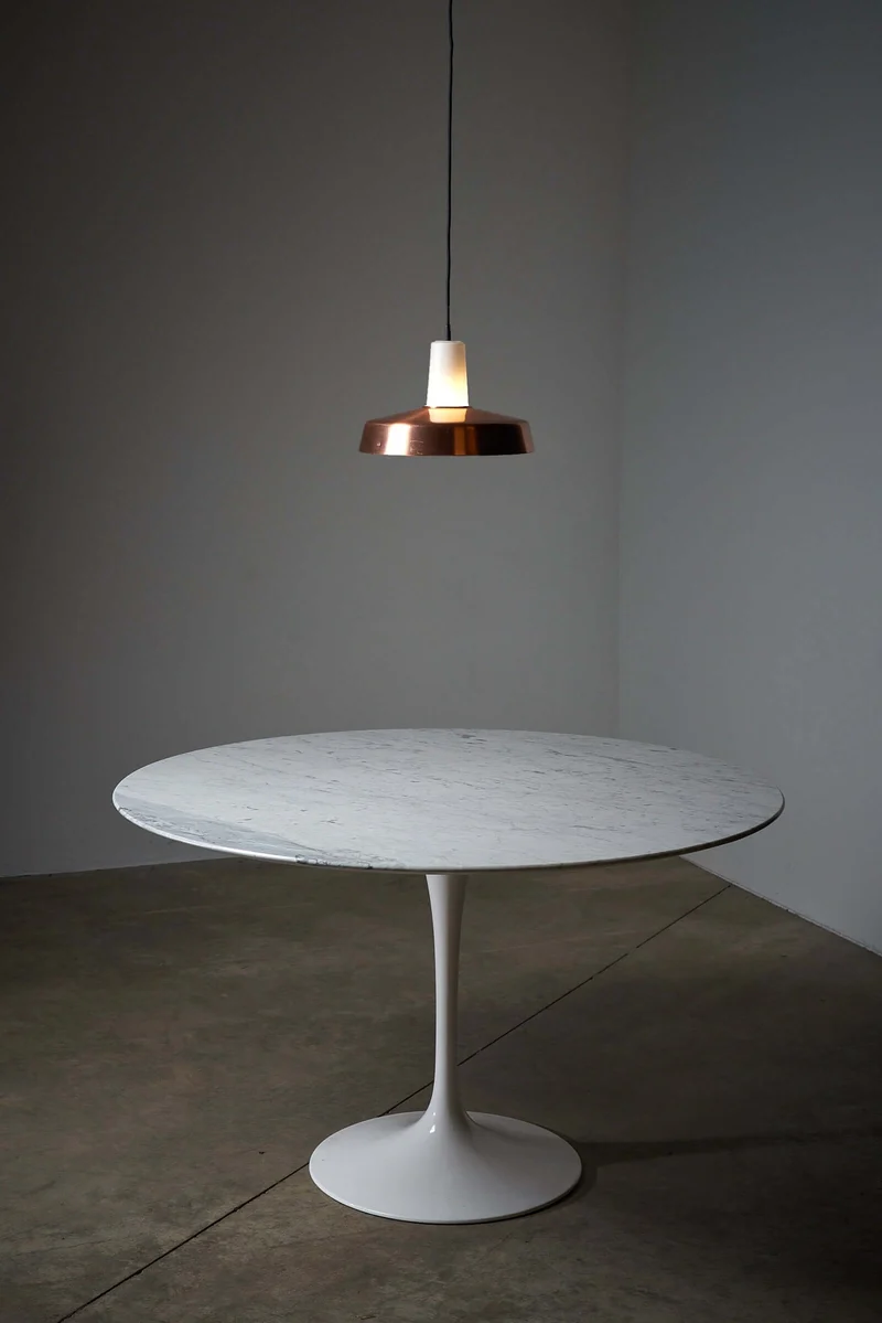 Early Eero Saarinen for Knoll 'Tulip' Dining Table with Carrara Marble Top