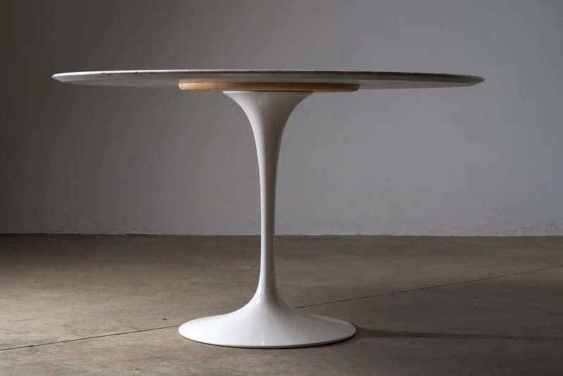 Early Eero Saarinen for Knoll 'Tulip' Dining Table with Carrara Marble Top