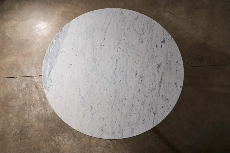 Early Eero Saarinen for Knoll 'Tulip' Dining Table with Carrara Marble Top