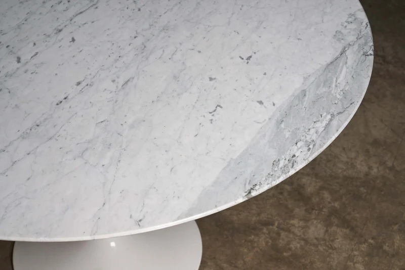 Early Eero Saarinen for Knoll 'Tulip' Dining Table with Carrara Marble Top