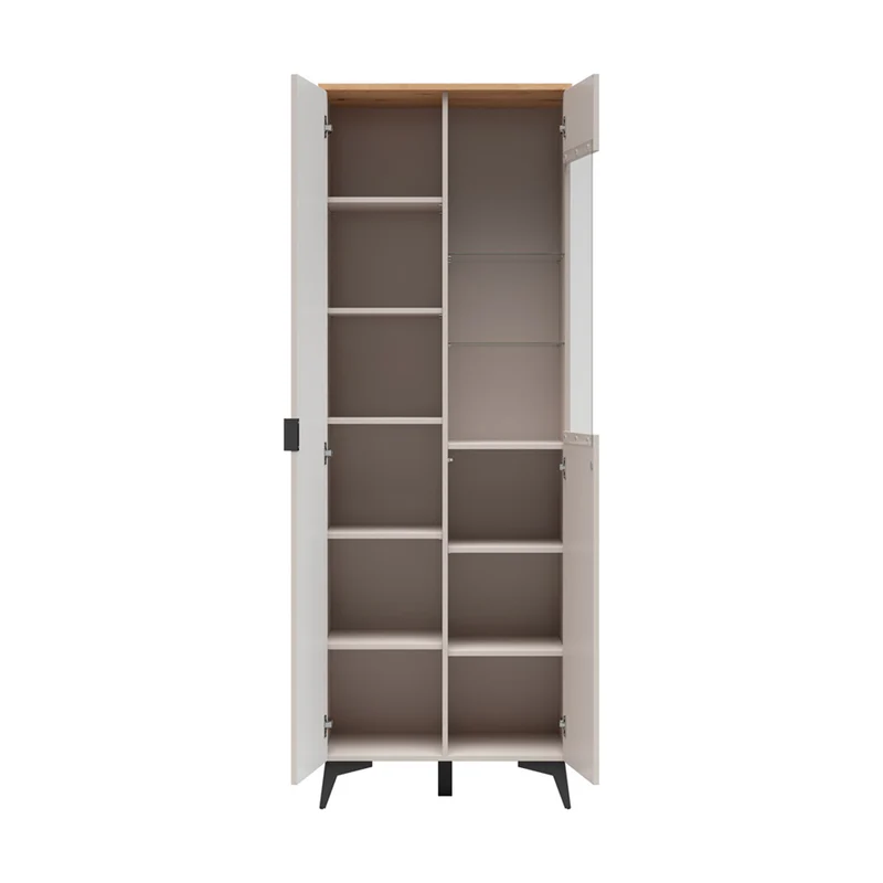Vaisselier 2 portes Vicky Cachemire et Bois