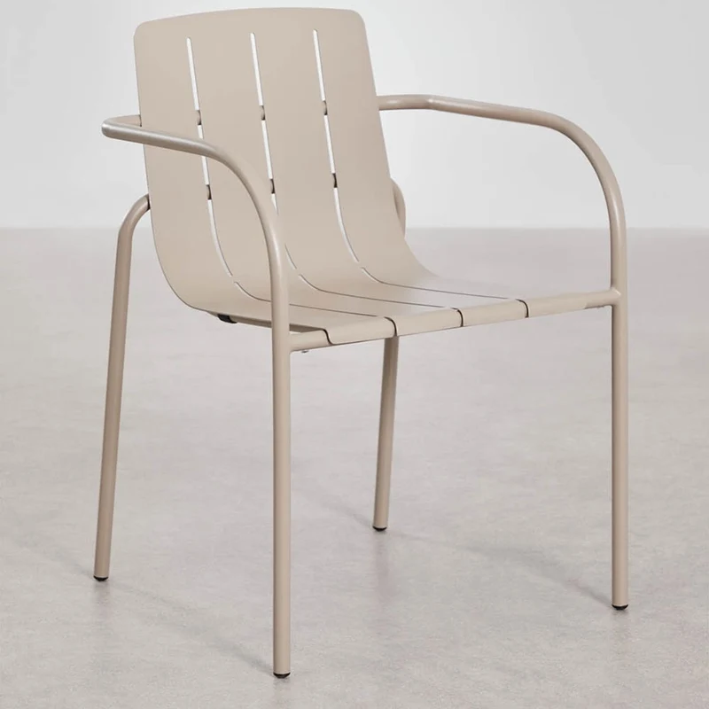 Lot de 2 chaises de jardin SKLUM empilables avec accoudoirs en acier Isoria