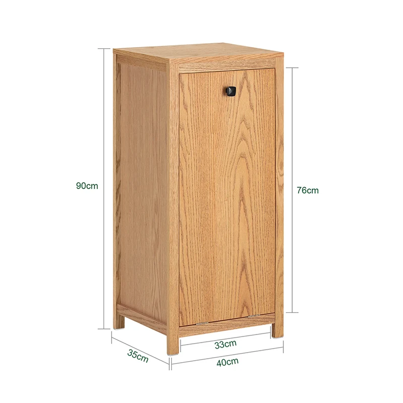 SoBuy BZR96-N Armoire à Linge avec Sac à Linge, Meuble Bas, Commode, Coffre à Linge, Porte Vêtement avec 1 Panier à Linge